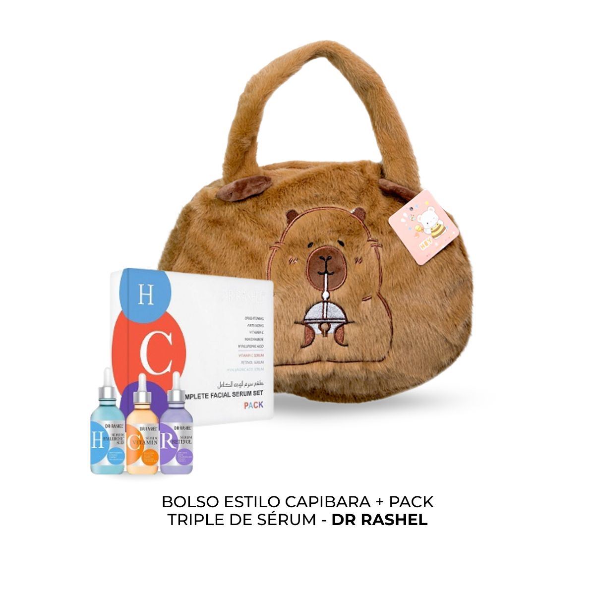 PROMO SAN VALENTIN💕BOLSO ESTILO CAPIBARA + PACK TRIPLE DE SERUM