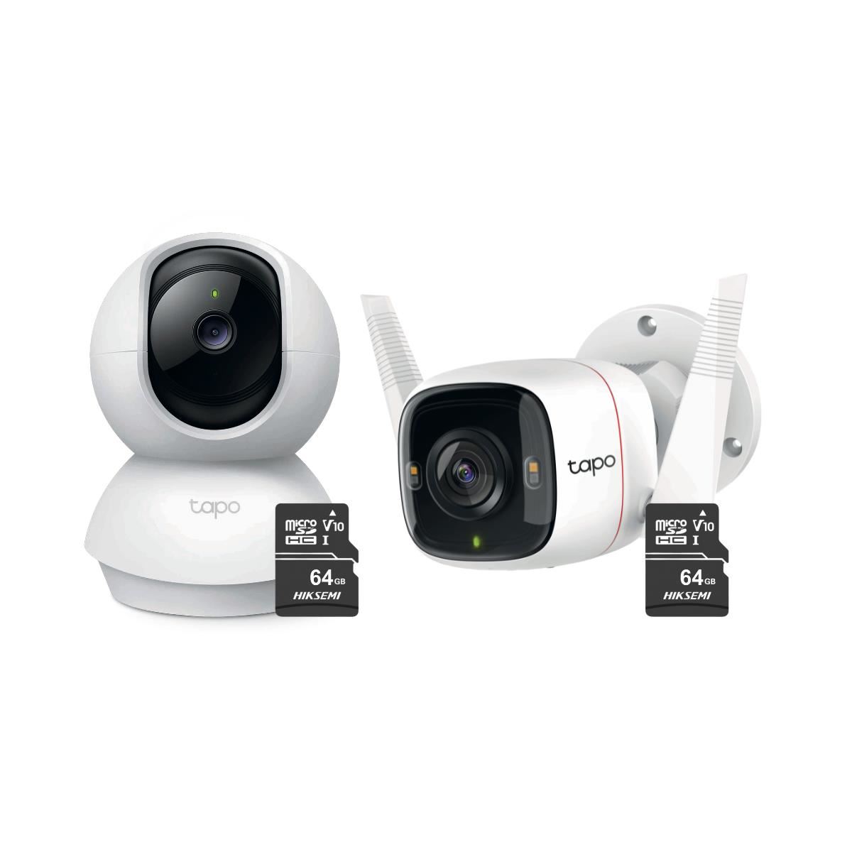 Kit de Cámaras de seguridad Tapo C200 + Tapo C310 + Micro SD 64 GB - TP-LINK