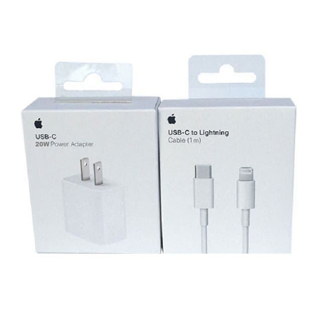 Combo Original Dado 20Wl (OEM) + Cable C- lightning - BLANCO