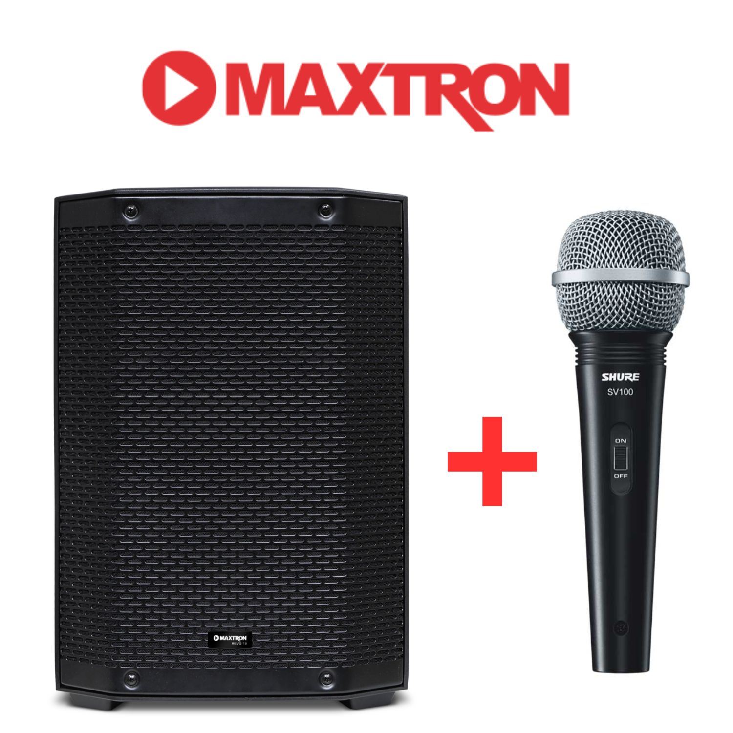 Promo Maxtron Parlante REVO MXT 8115 + Microfono SV 100 alambrico