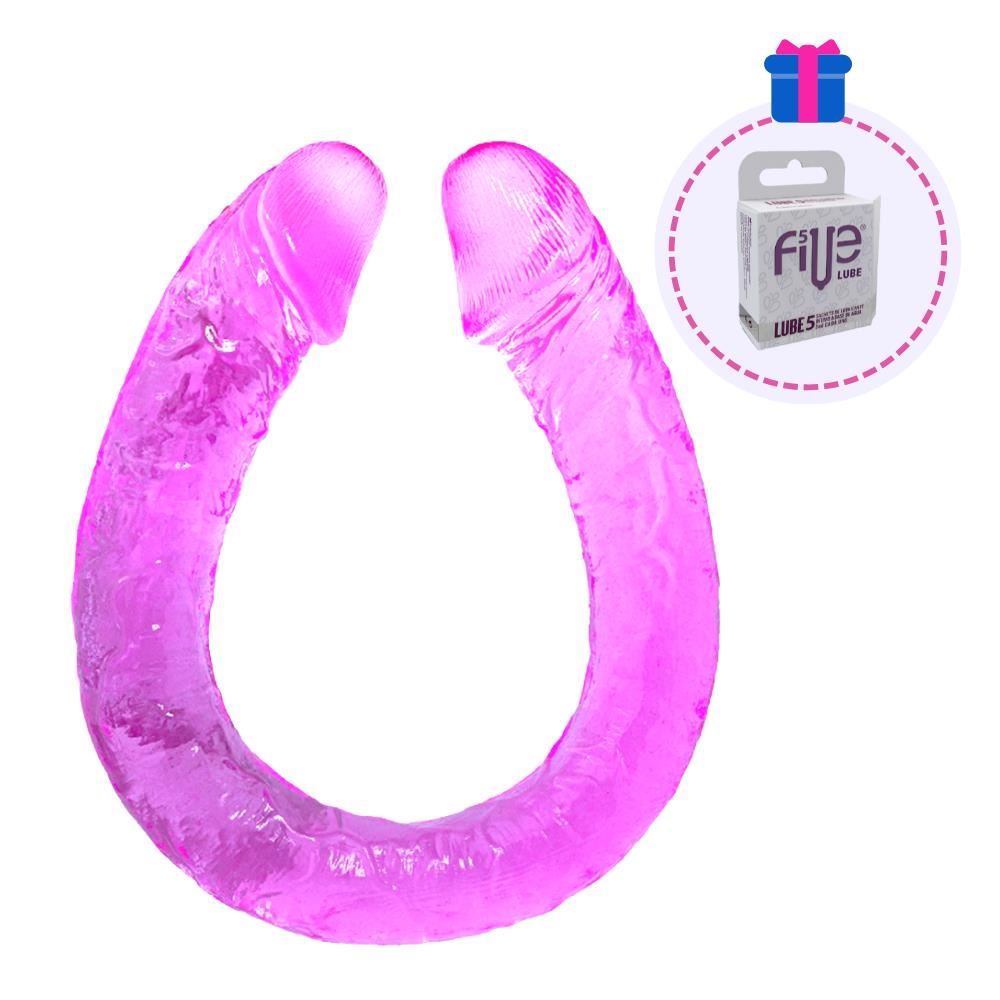 Dildo Consolador Grueso Doble Pene Realista 50 x 4cm