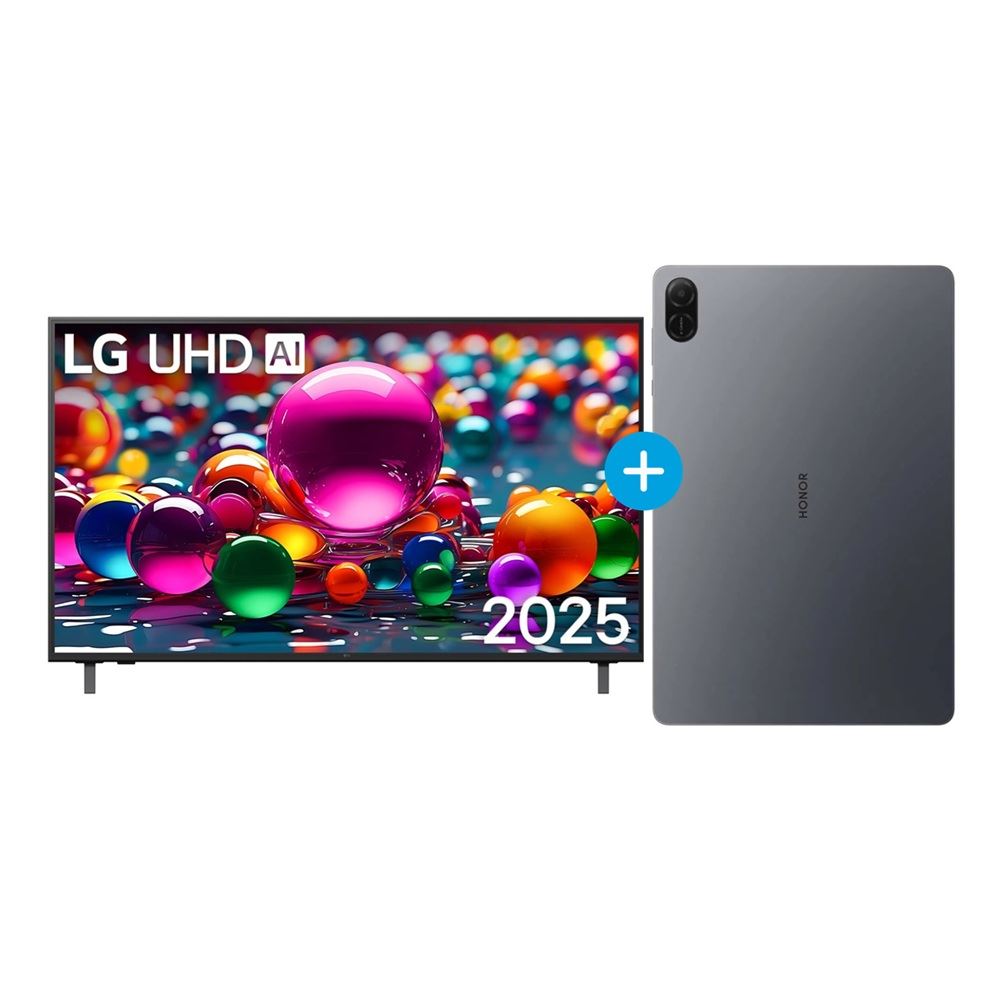 Combo Televisor LG 55" UHD ThinQ AI y Tablet Honor Pad X8A 11 128GB 4GBs