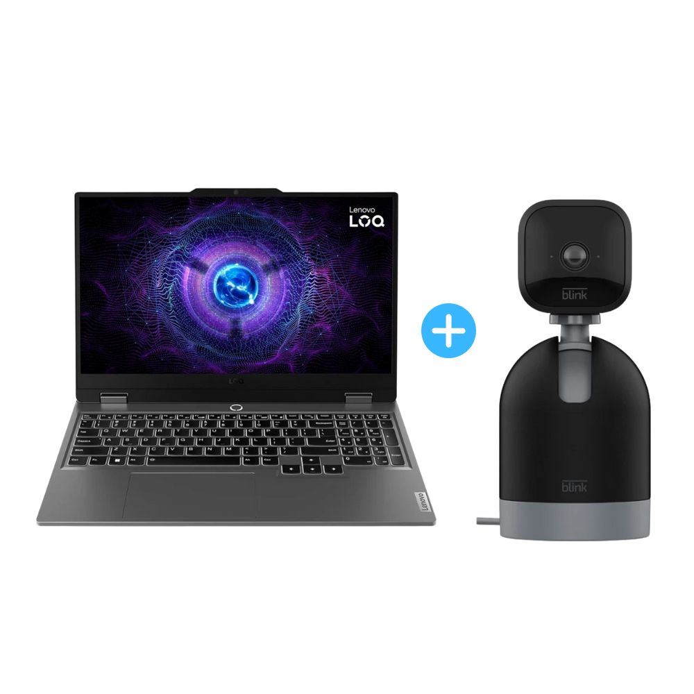 Combo Laptop Lenovo Gamer LOQ 15IAX9E Core i5 512GB 8GB NVIDIA RTX2050 + Camara Seguridad Blink Mini-Pan-Tilt