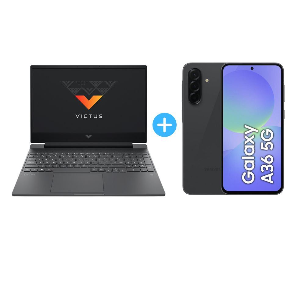 Combo Laptop HP Gamer Victus 15-fb2063dx Ryzen 5 512GB 8GB + Celular Samsung A36