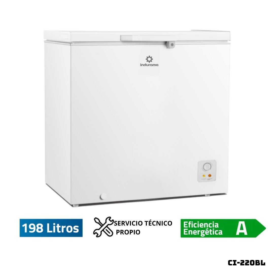 CONGELADORA INDURAMA 198 L BLANCO CROMA - CI-220BL