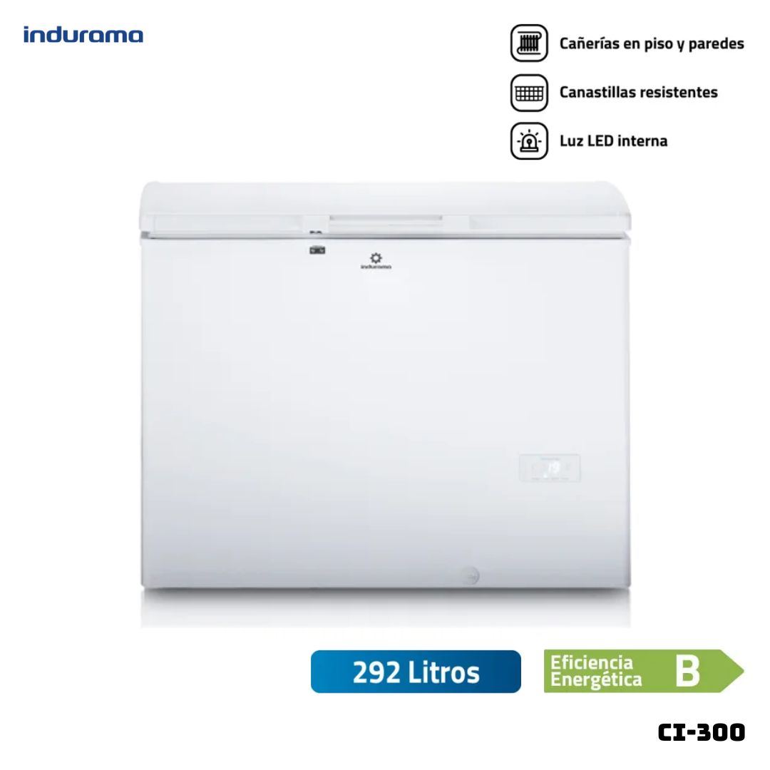 CONGELADOR INDURAMA 292 L BLANCO CROMA - CI-300
