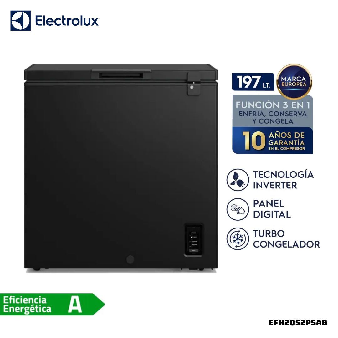 CONGELADORA ELECTROLUX 197 L NEGRO - EFH20S2P5AB