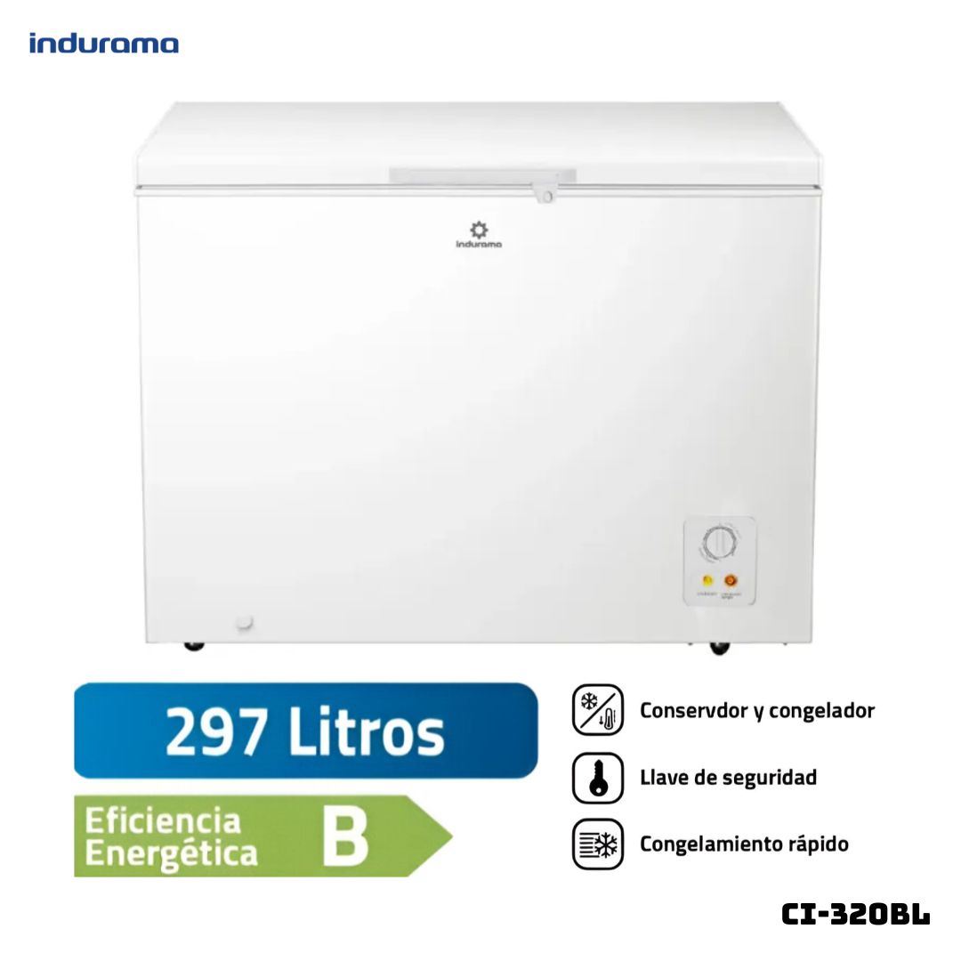 CONGELADORA INDURAMA 297L DEFROST CI-320BL BLANCO