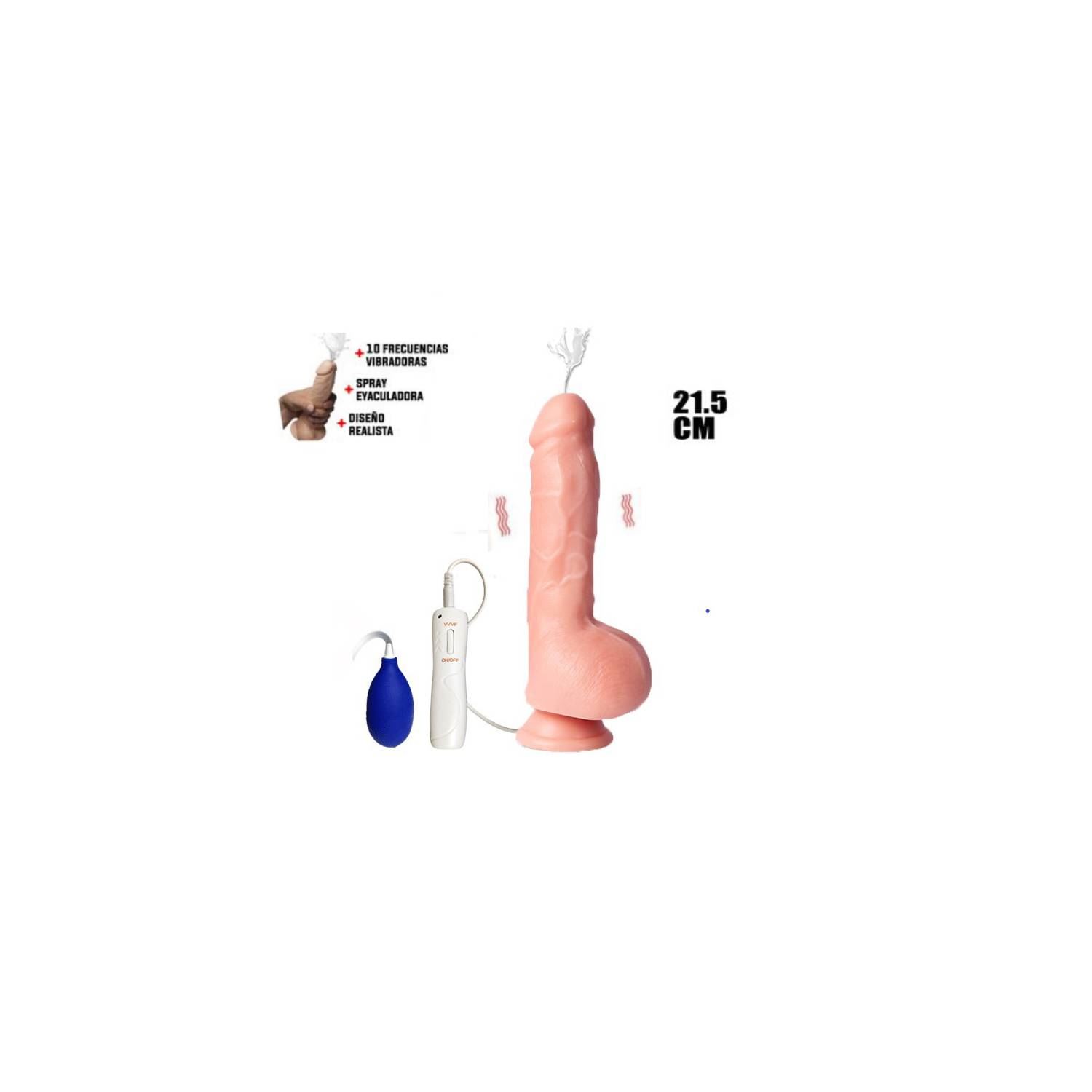 Consolador Dildo Pene Erecto Eyaculador Vibrador Juguete