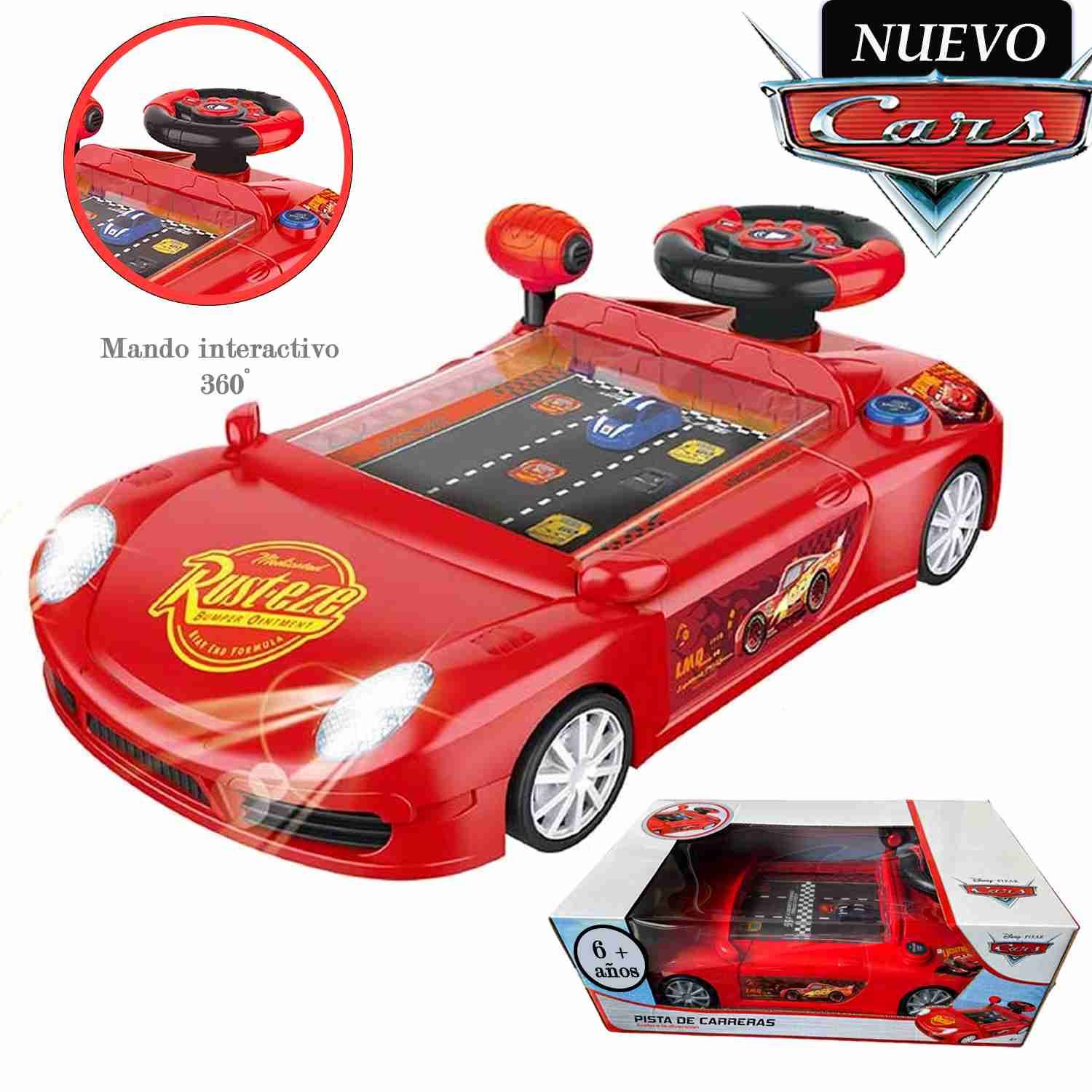 Juguete Carro de Carrera Consola  CARS con Luces y Sonido