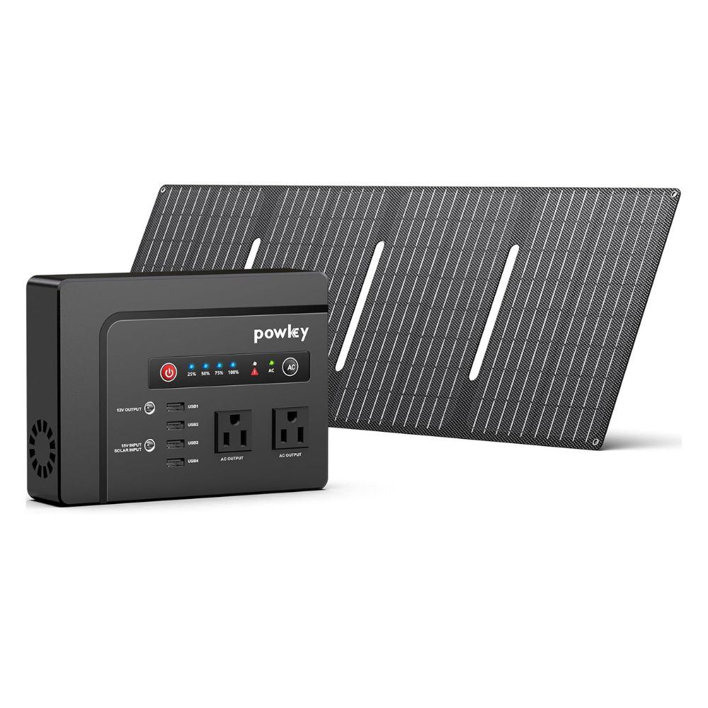 Estación de Energía Powkey, Incluye Panel Solar 40W y Salida 110V ⚡️