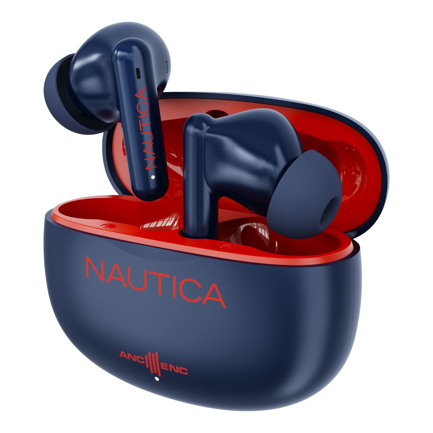 AUDÍFONOS INALÁMBRICOS NAUTICA NOISE CANCELLING ANC+ENC T680 ROJO-NAVY