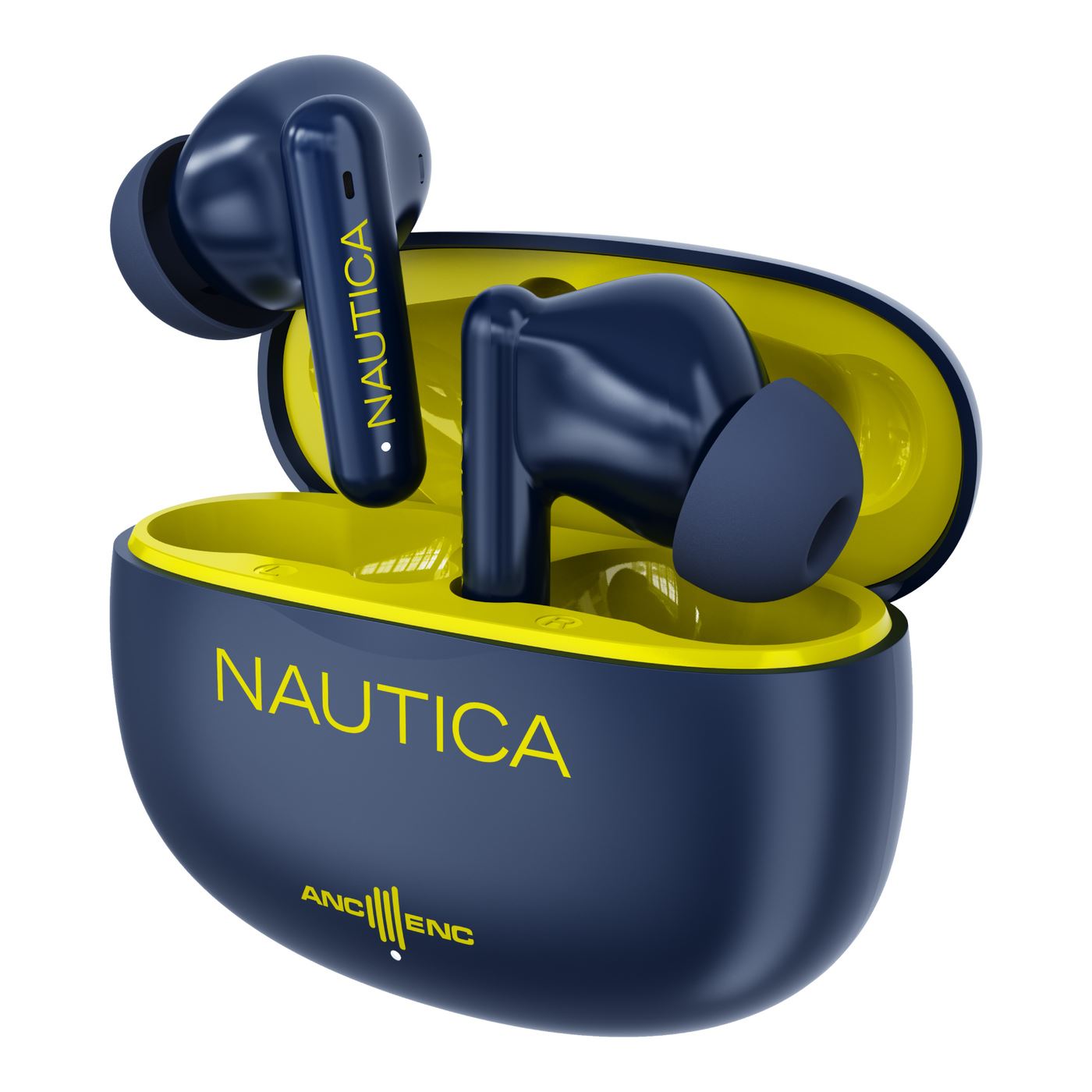 AUDÍFONOS INALÁMBRICOS NAUTICA NOISE CANCELLING ANC+ENC T680 AMARILLO-NAVY