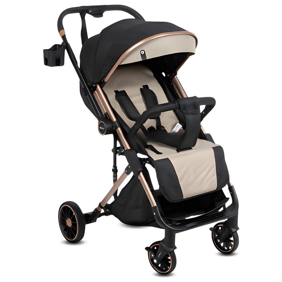Coche Maleta de Lujo «CORAL» Mango Reversible Beige