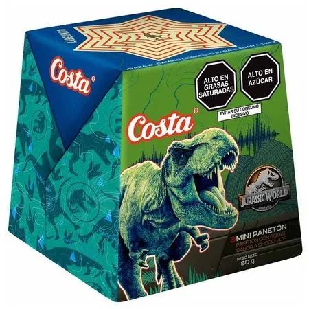 COSTA PANETÓN GOTAS CHOC MINI JURASSIC 80G