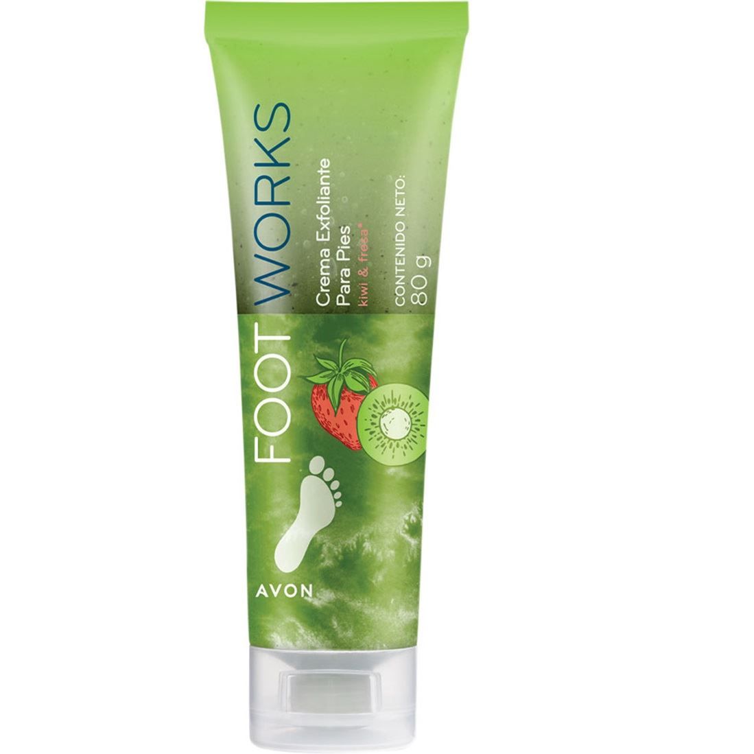 Foot works Crema Exfoliante Kiwi y Fresa - 80 g