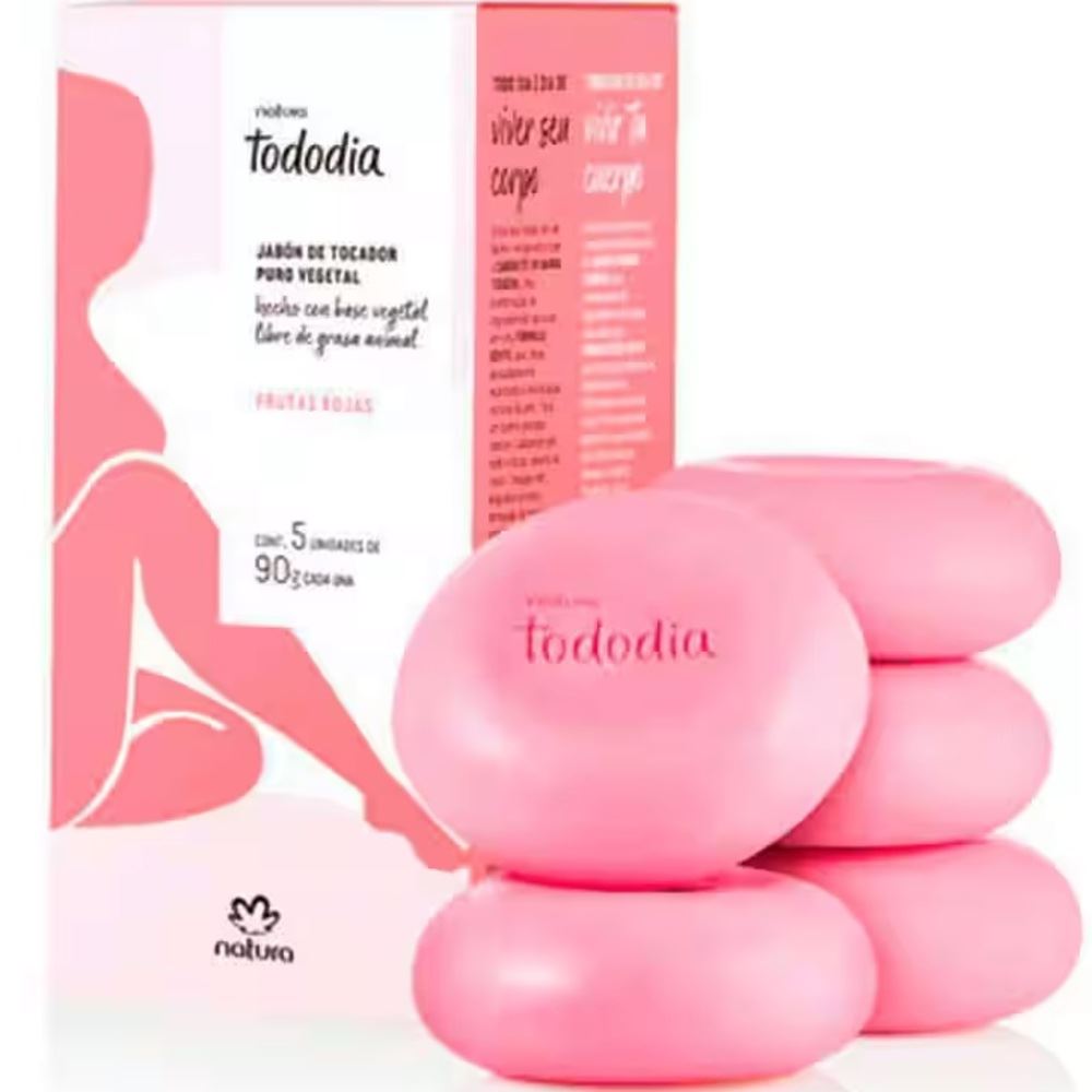 TODODIA jabón en barra puro vegetal FRUTAS ROJAS de Natura 450 G