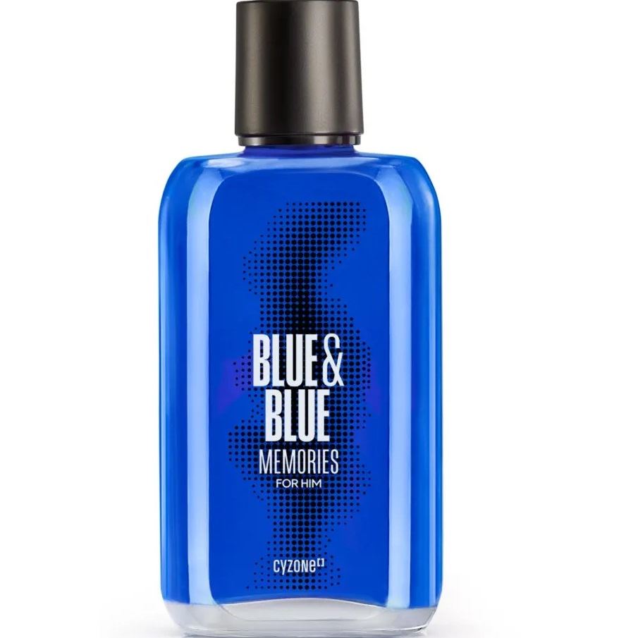 Perfume Blue Blue MEMORIES For Him aroma herbal de Cyzone