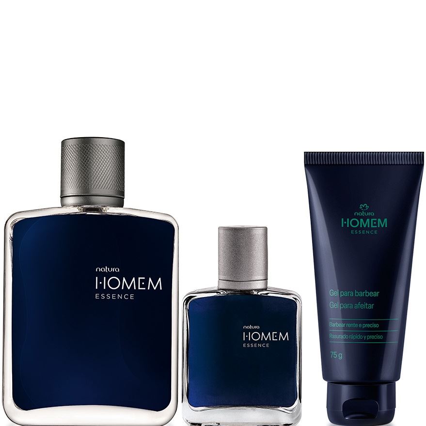 Pack x 3 perfume Homem Essence aroma amaderado de Natura