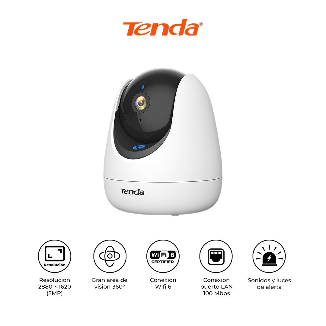 Cámara de seguridad WiFi 6 5MP 360° CP7 Audio IA Visión Nocturna