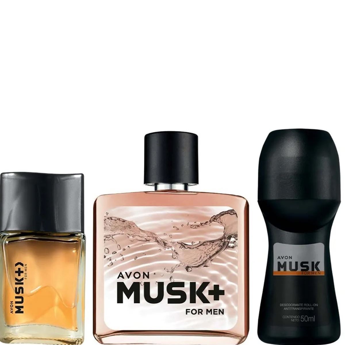 Set x 3 Musk For Men aroma herbal oriental de Avon