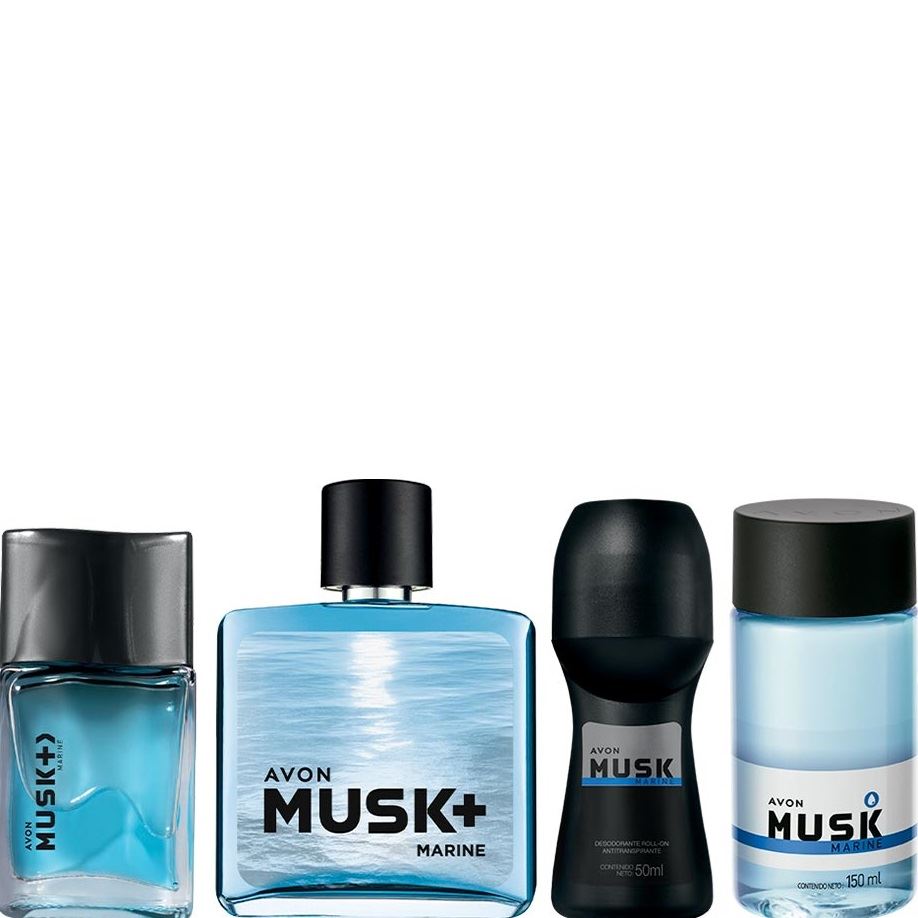 Set x 4 Musk Marine de Avon aroma oriental herbal aromatica