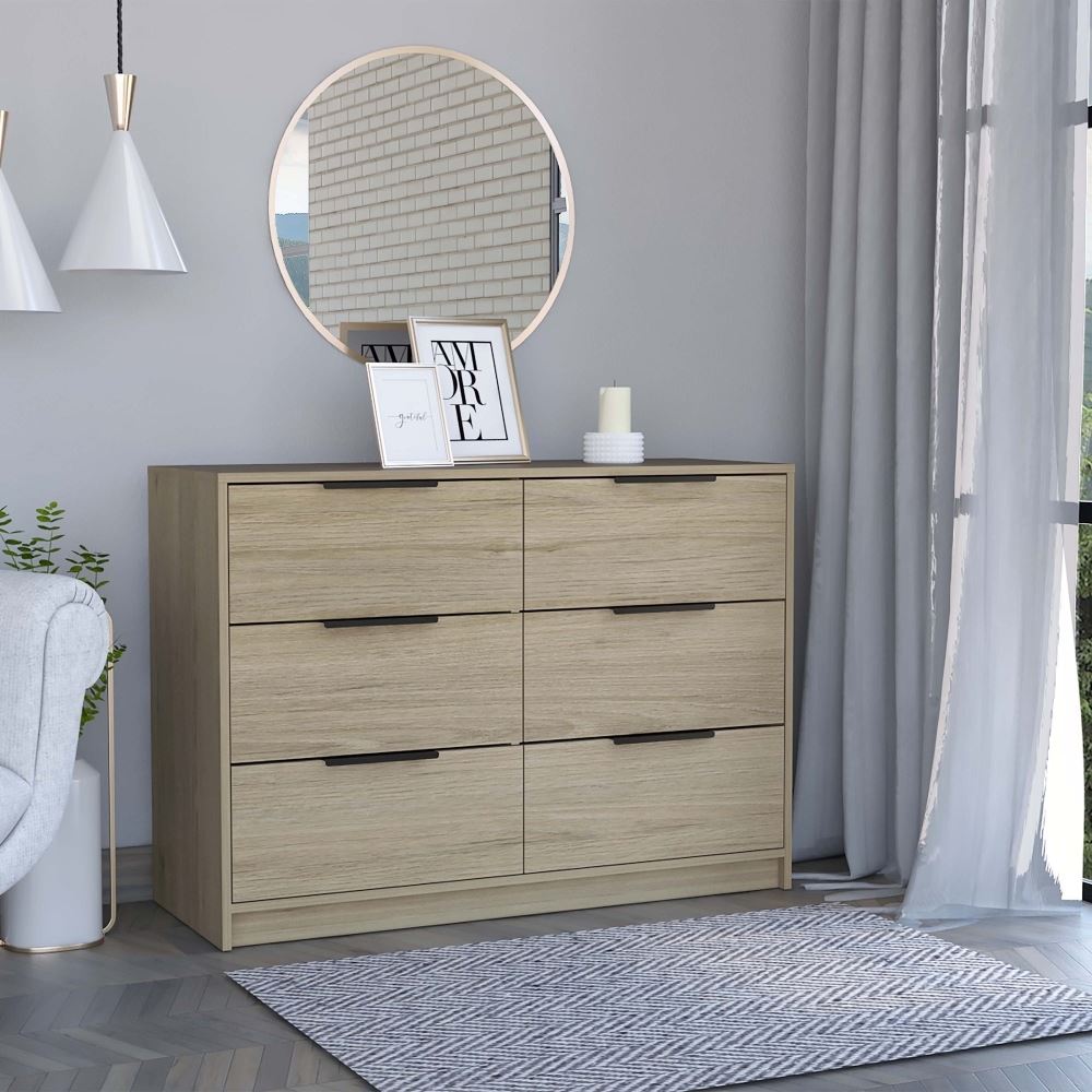 COMODA KAIA 4 CAJONES 2 PUERTAS ROVERE / BLANCO | TUHOME