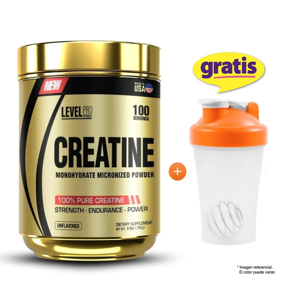 CREATINE MICRONIZED LEVEL PRO 500 GRAMOS + Regalo