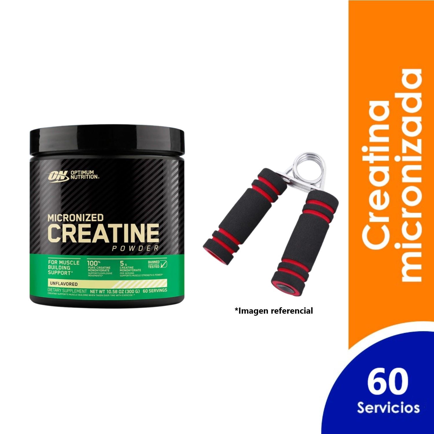 Creatina 300 gr Optimum Nutrition + Hand Grip