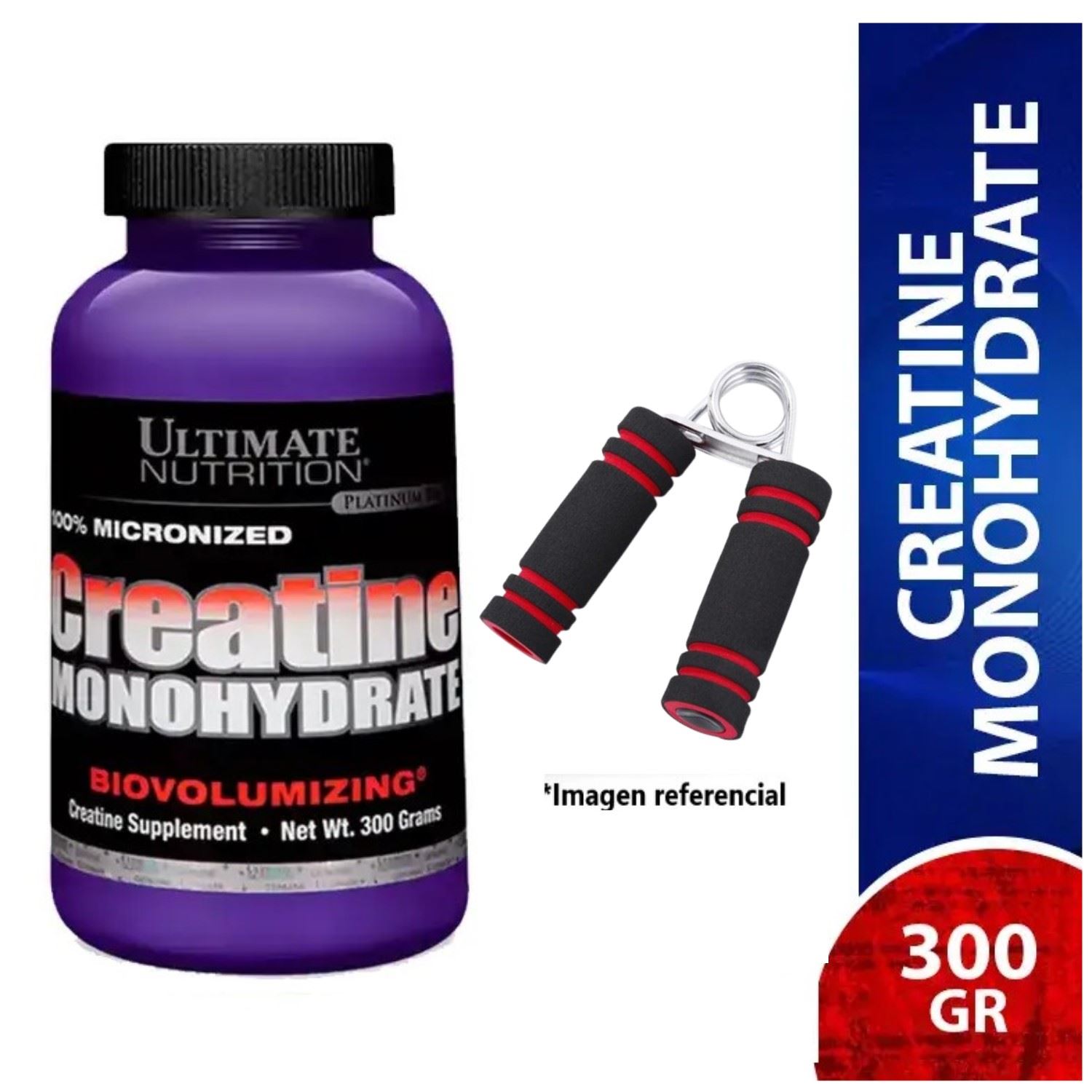 Creatina Ultimate Nutrition 300Gr Micronizada + Hand Grip