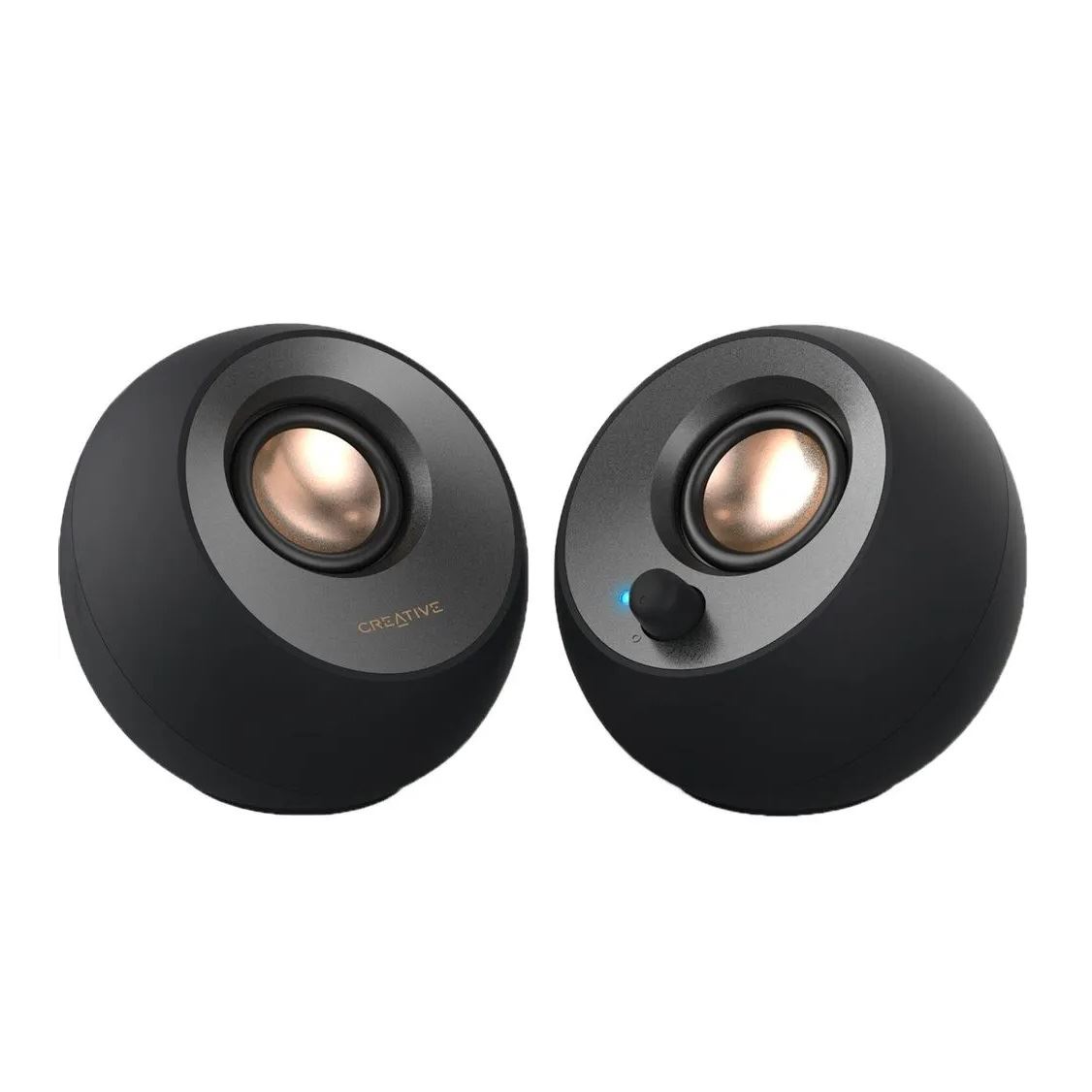 Creative - Parlante 2.0 Pebble V2 Conexión 3.5mm USB-C - Negro