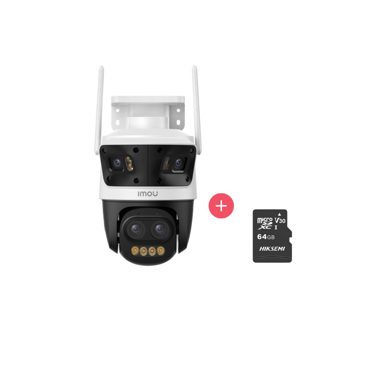 Cámara seguridad WiFi IMOU Cruiser Pano Z Cuadruple Lente + Micro SD 64GB Exterior