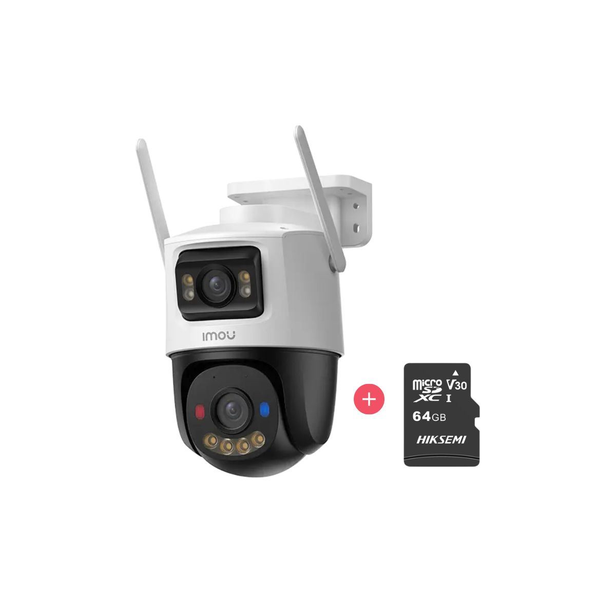 Cámara seguridad WiFi IMOU Cruiser Dual 2 Pro 8MP + Micro SD 64GB Exterior WiFi 360°