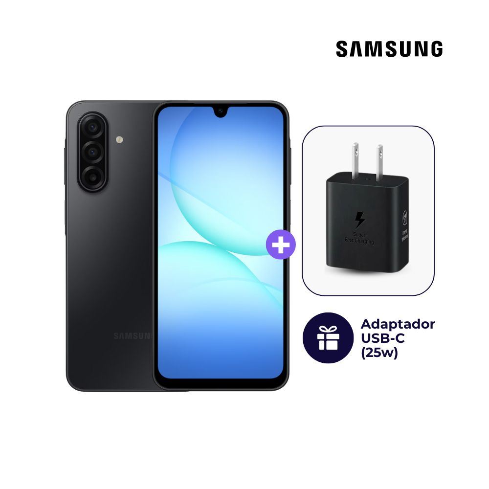 Samsung Galaxy A17 4G 256GB 8GB Ram Negro + Cargador USB-C Samsung Original 25W