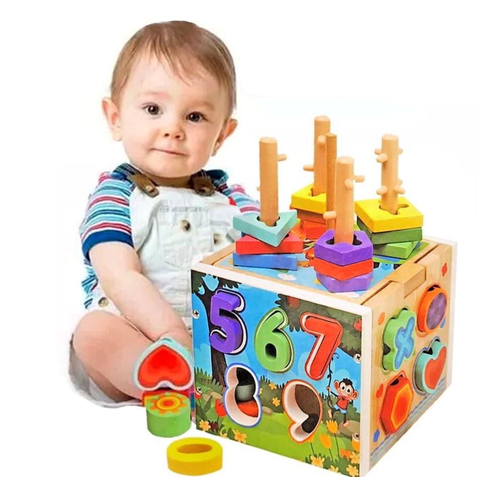 CUBO MULTIFUNCION MONTESSORI OBSTACULOS ESTIMULACION TEMPRANA