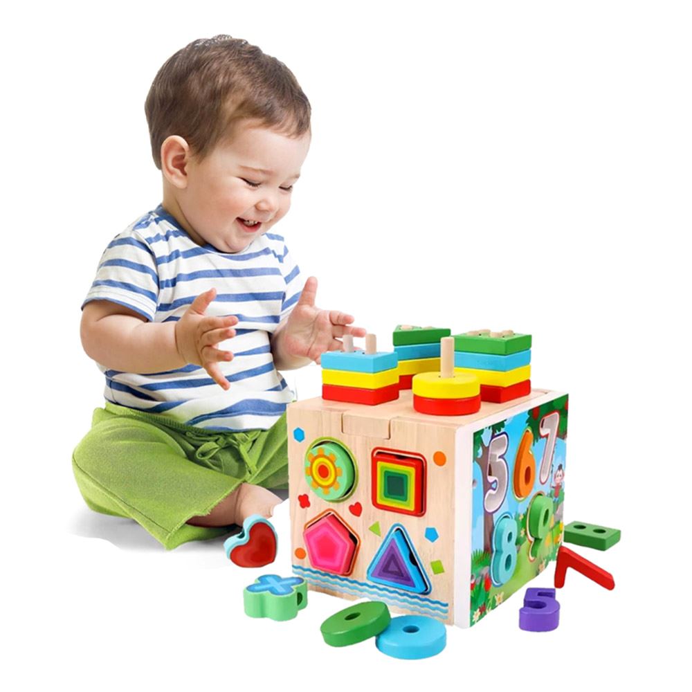 CUBO MULTIFUNCION MONTESSORI PLANTADO ESTIMULACION TEMPRANA