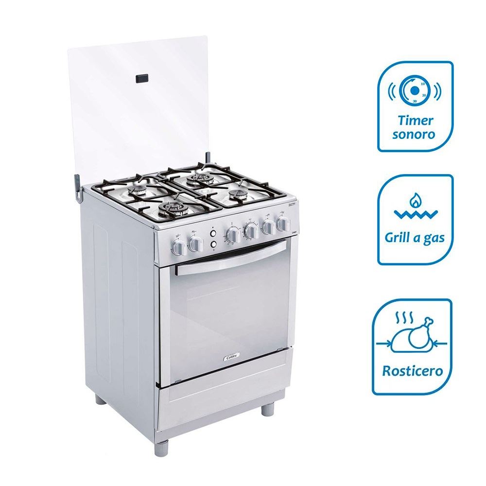 Cocina Coldex CX681 PLUS a Gas de Pie 24" 4 Quemadores Inox