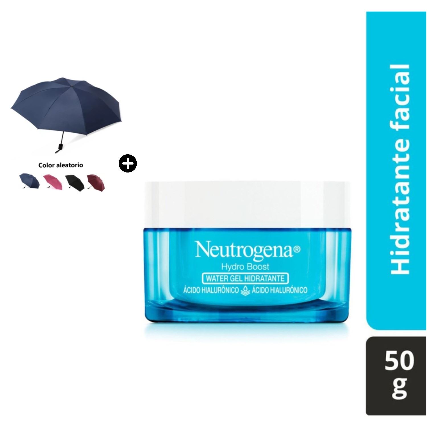 Crema Hidratante Facial Gel Neutrogena con Ácido Hialurónico 50g+Paraguas Plegable Color Aleatorio