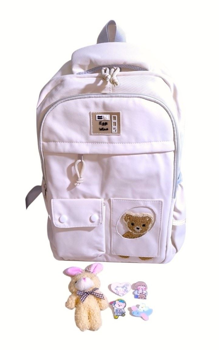 MOCHILA KAWAII GENÉRICA PORTA LAPTOP DISEÑO OSITO