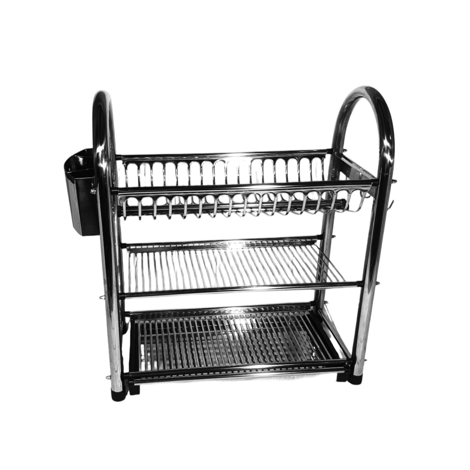 Escurridor de Platos para Cocina 3 Niveles en Acero Inoxidable