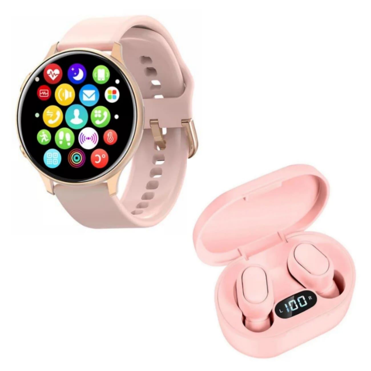 PACK SMARTWATCH MC66 ULTRA ROSA + EARBUDS MAX ROSA