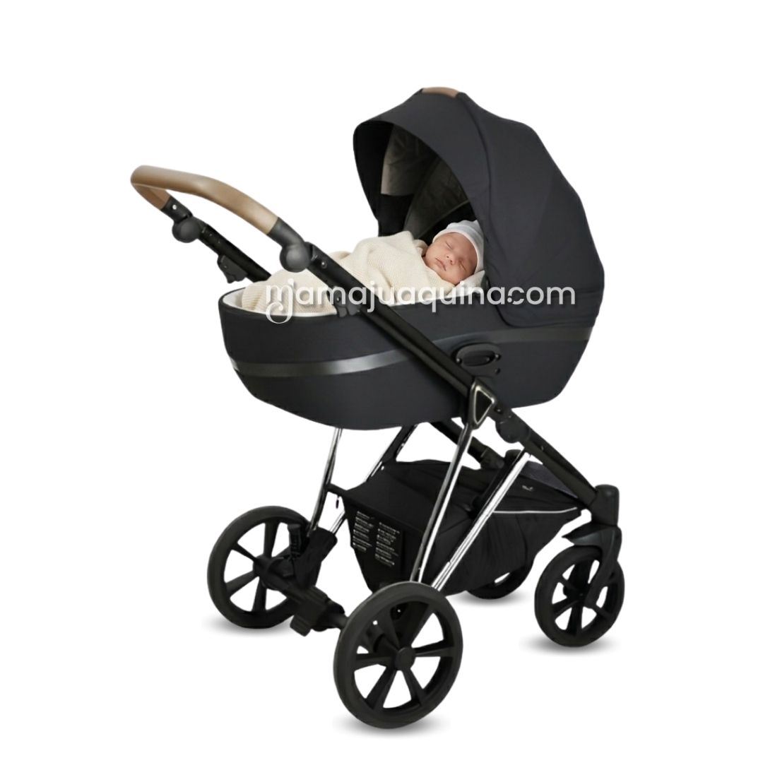 Coche Moisés Travel System KIDILO «DAKIT» con Mochila Pañalera Black