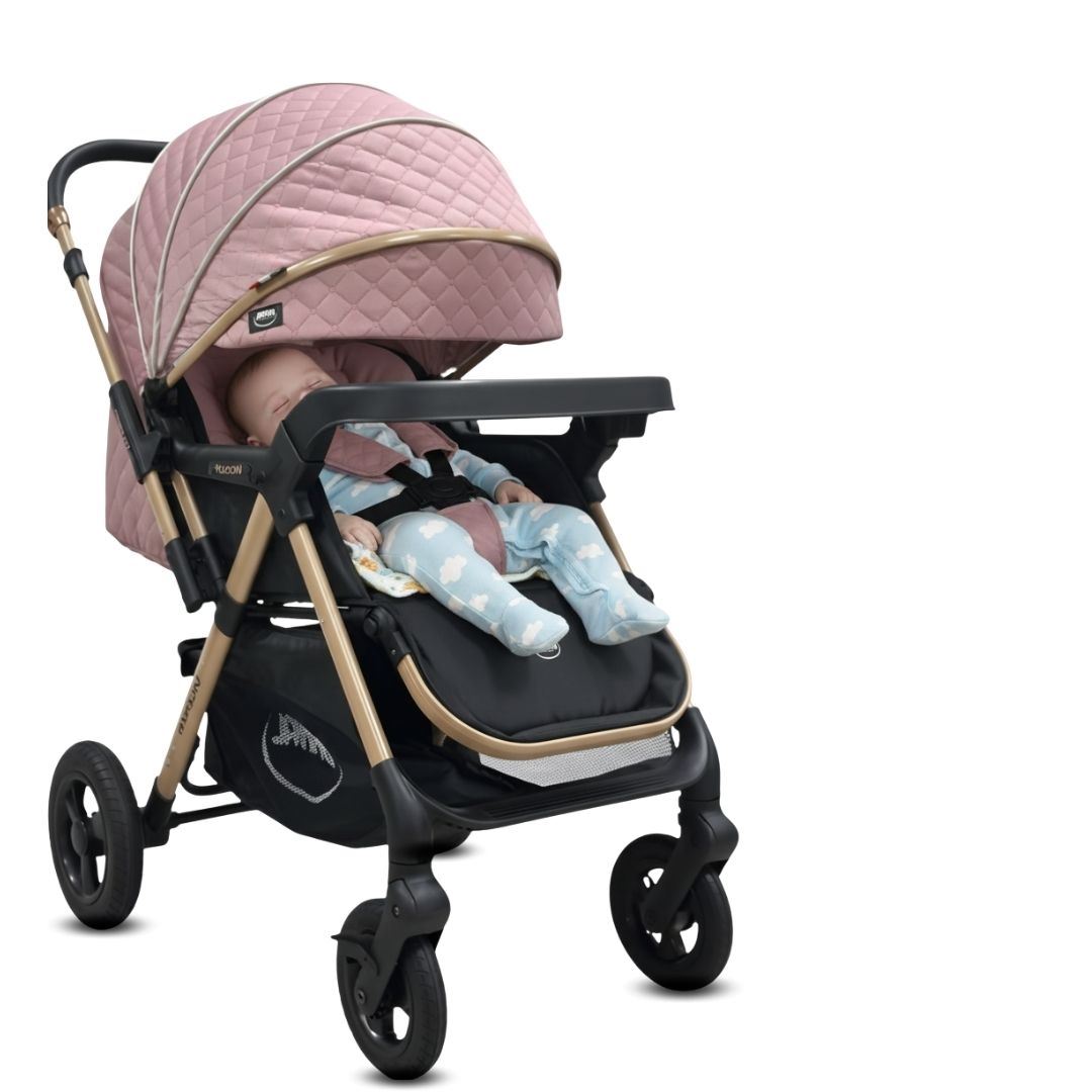 Coche Cuna De Lujo «DANNEL» con Mochila Pink