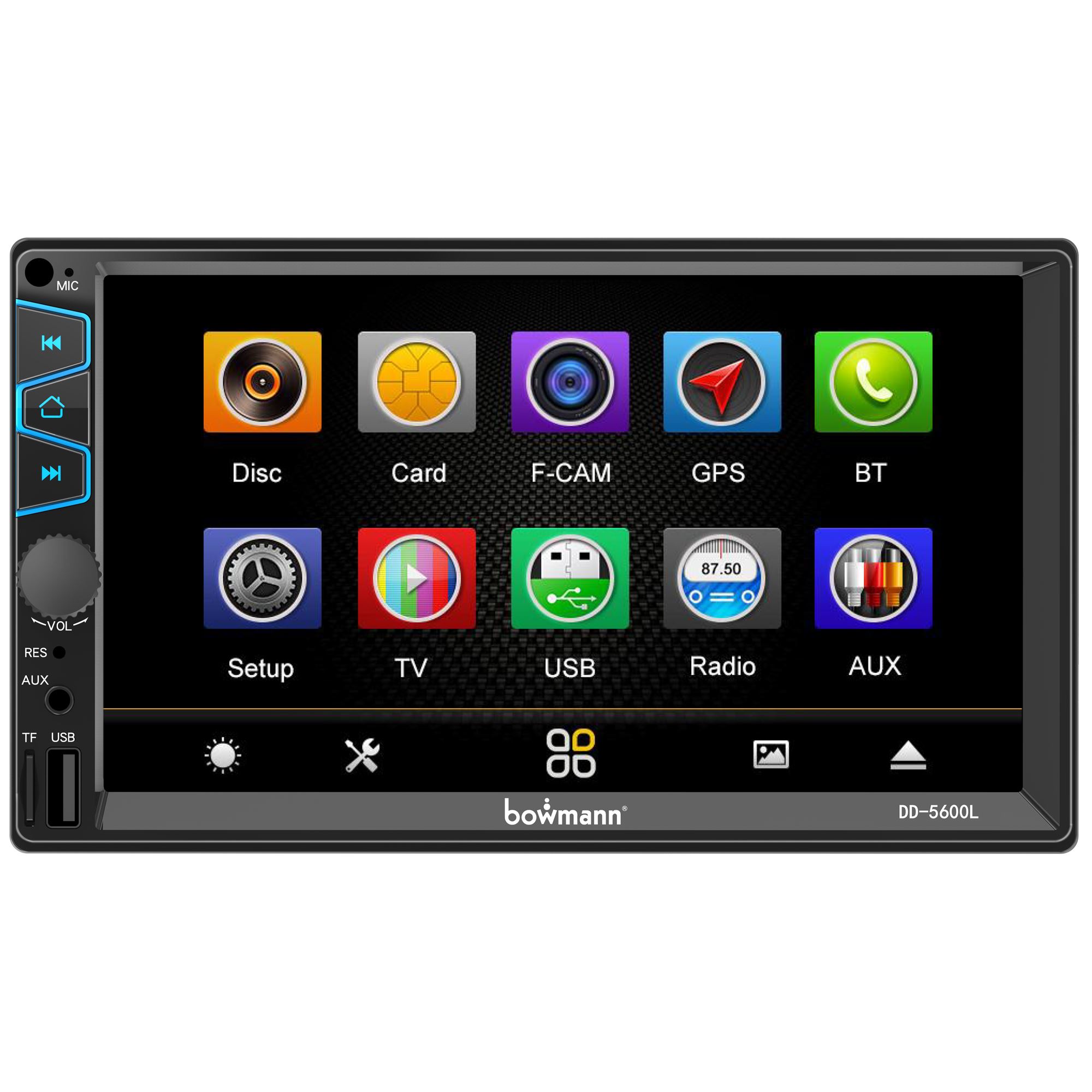Autoradio Mirrorlink 2 Din 7" Táctil HD BT BOWMANN DD-5600L
