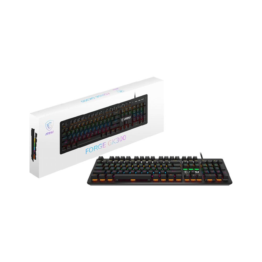 Teclado MSI Mecánico Forge GK300 USB RGB Blue Switch
