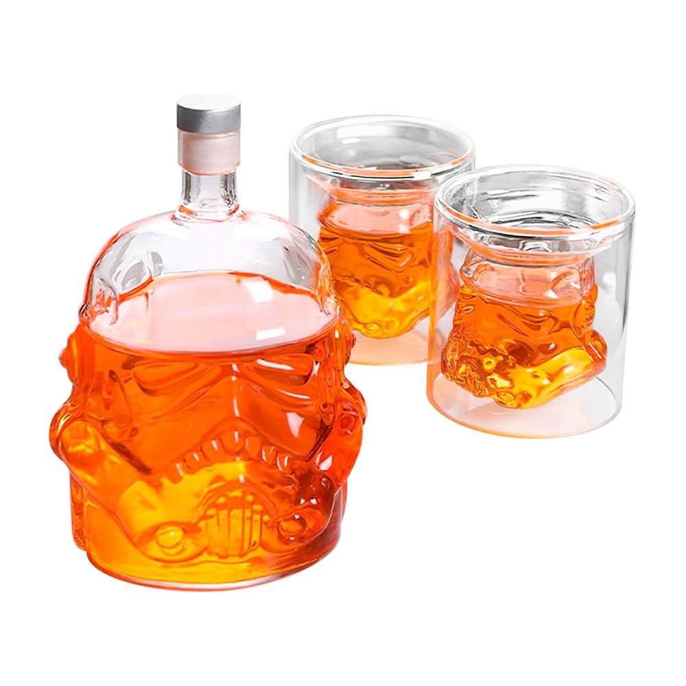 Decantador de Whisky con Diseño 750ml con 2 Vasos