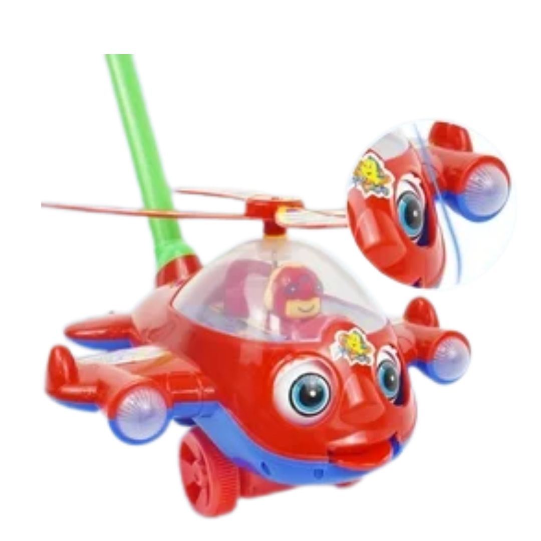 Juguete Guiador De Empuje Y Arrastre Para Niños Avión color verde