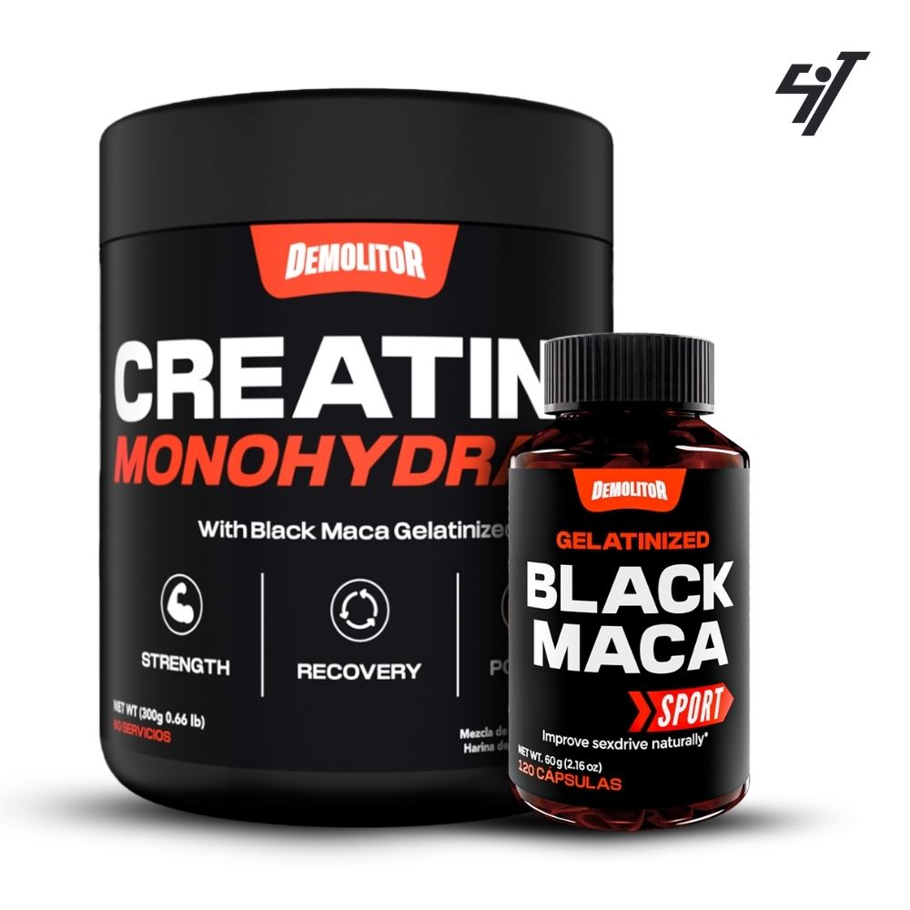 Pack Demolitor Creatina 300gr + Maca Negra 120 Caps + Shaker