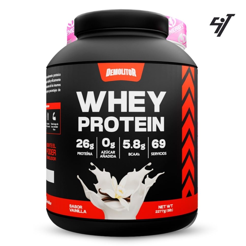 Proteína Demolitor Whey Protein 5lb Vainilla + Shaker