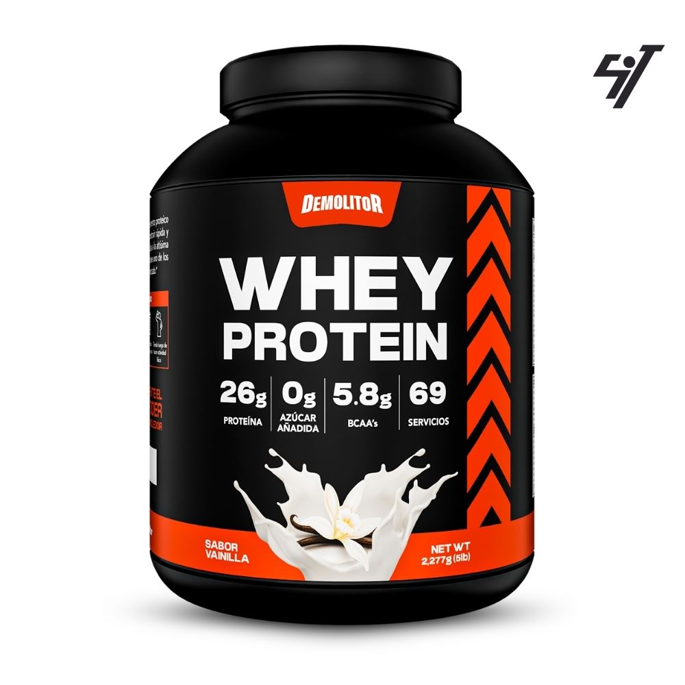 Proteína Demolitor Whey Protein 5lb Vainilla + Shaker